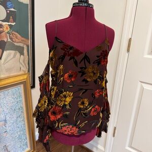 Amanda Uprichard Floral Camisole in Red and Yellow